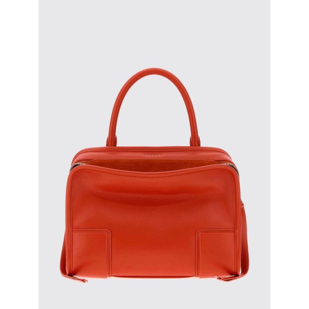 Loewe Women Loewe Small Amazona Calfskin Leather Handbag With Embossed Logo